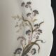 Pair of Hache Jullien plates, fine earthenware, castle decor, early 20th century