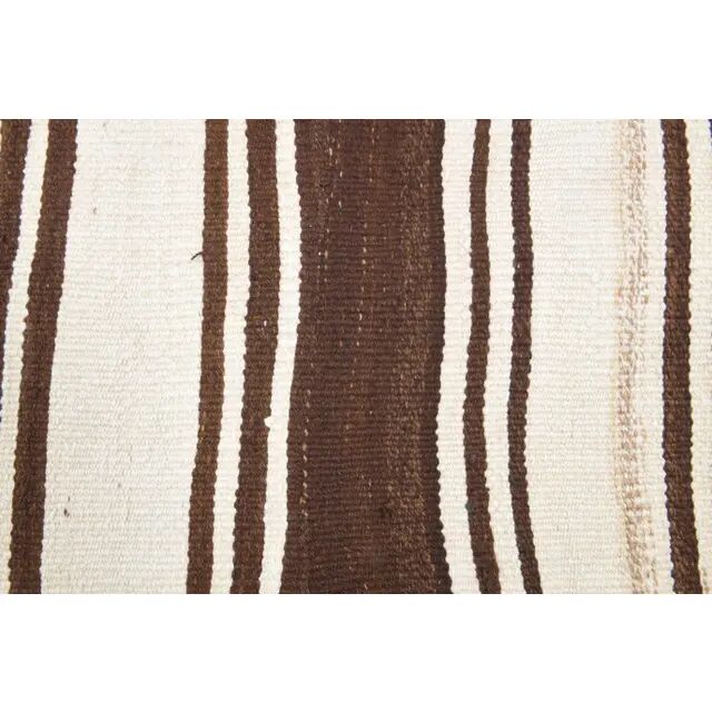 Vintage Turkish Oushak Handmade Cotton Beige Wool Runner Rug 71x275