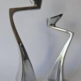 Paire de bougeoirs "Swan" par Matthew Hilton, Angleterre, années 1980