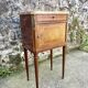 Louis XVI style bedside table in bronze, marble and ceramic