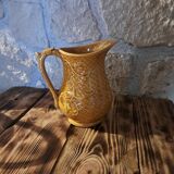 Sarreguemines foliage earthenware pitcher