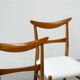 Set of six walnut Lübke dining chairs