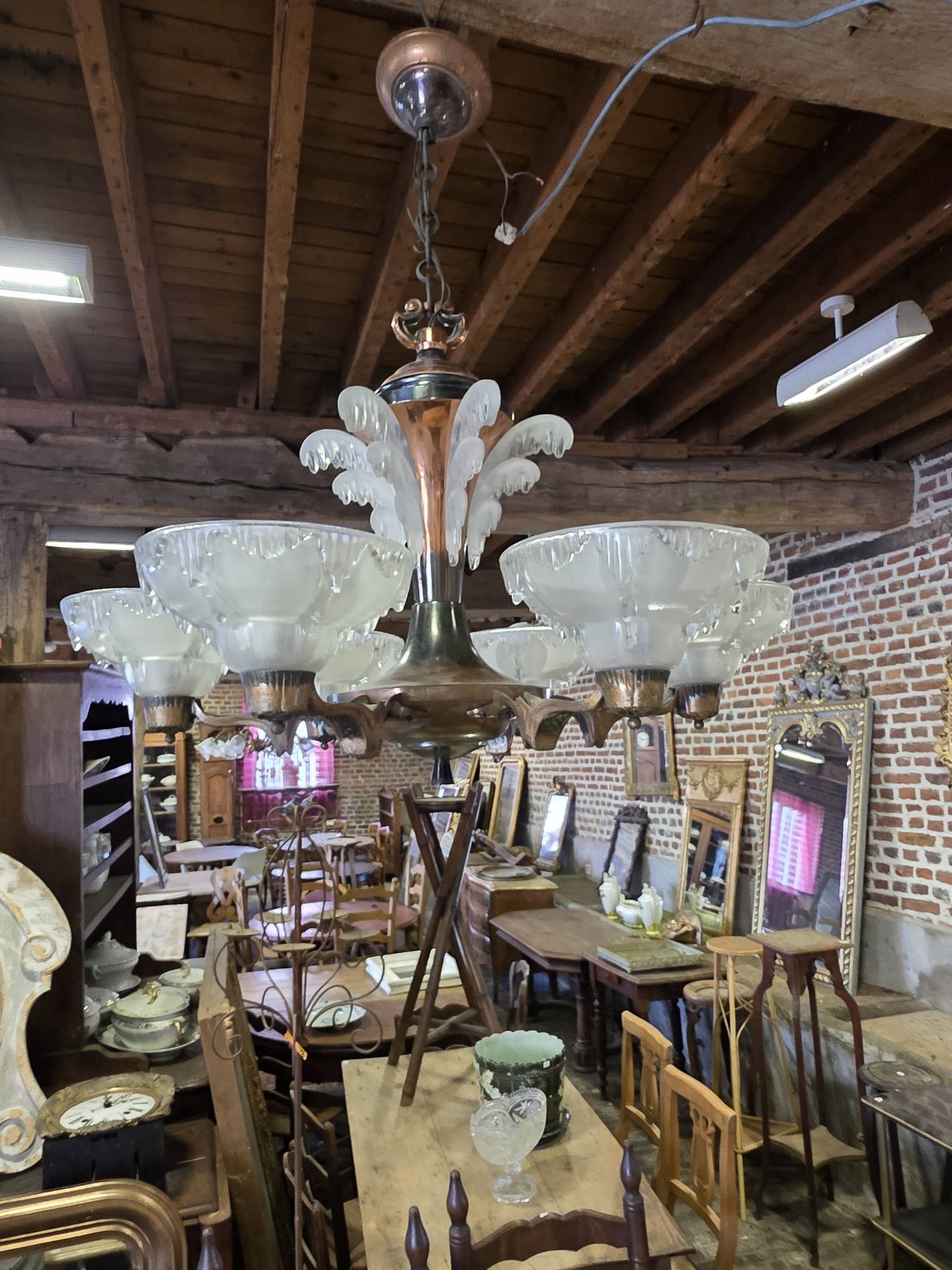 Ezan Art Deco 6-light chandelier