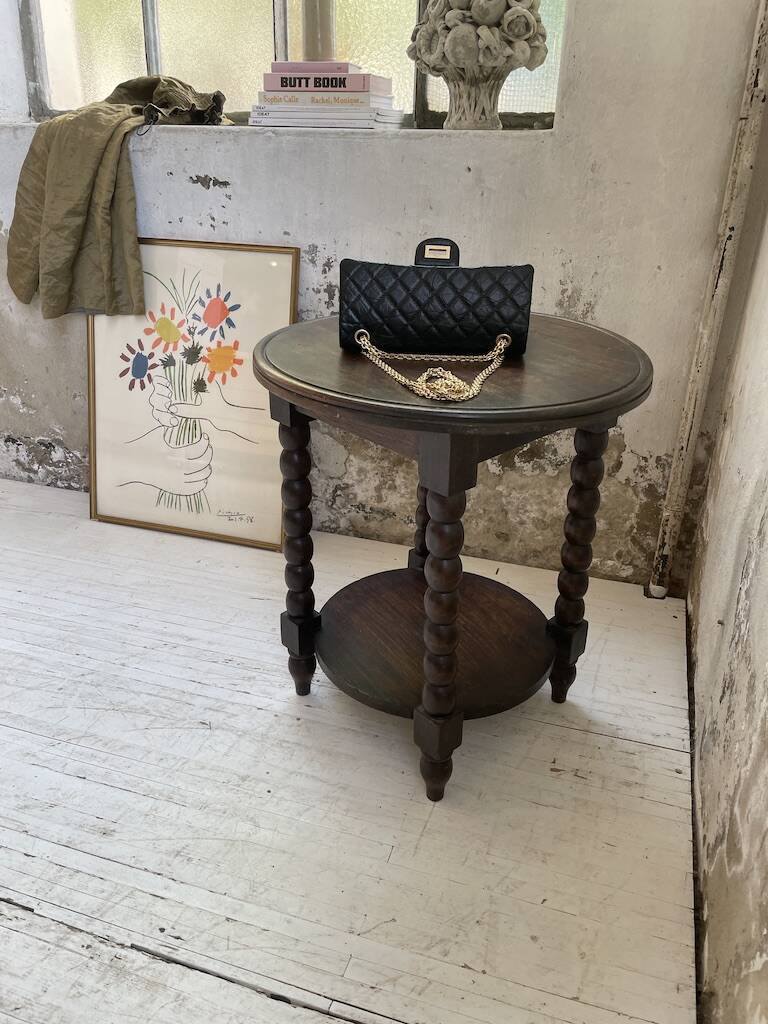 Table d’appoint brutaliste style Dudouyt