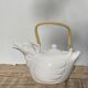 Teapot in the shape of a duck in white ceramic 1960 vintage