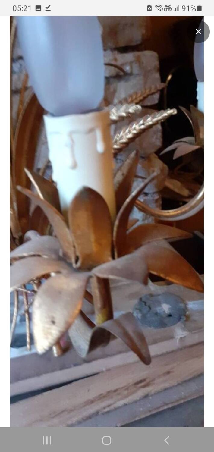 Golden Wheat Ear Chandelier