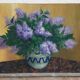 Paul blin (20th century) large oil on isorel – bouquet of lilacs 101 × 68