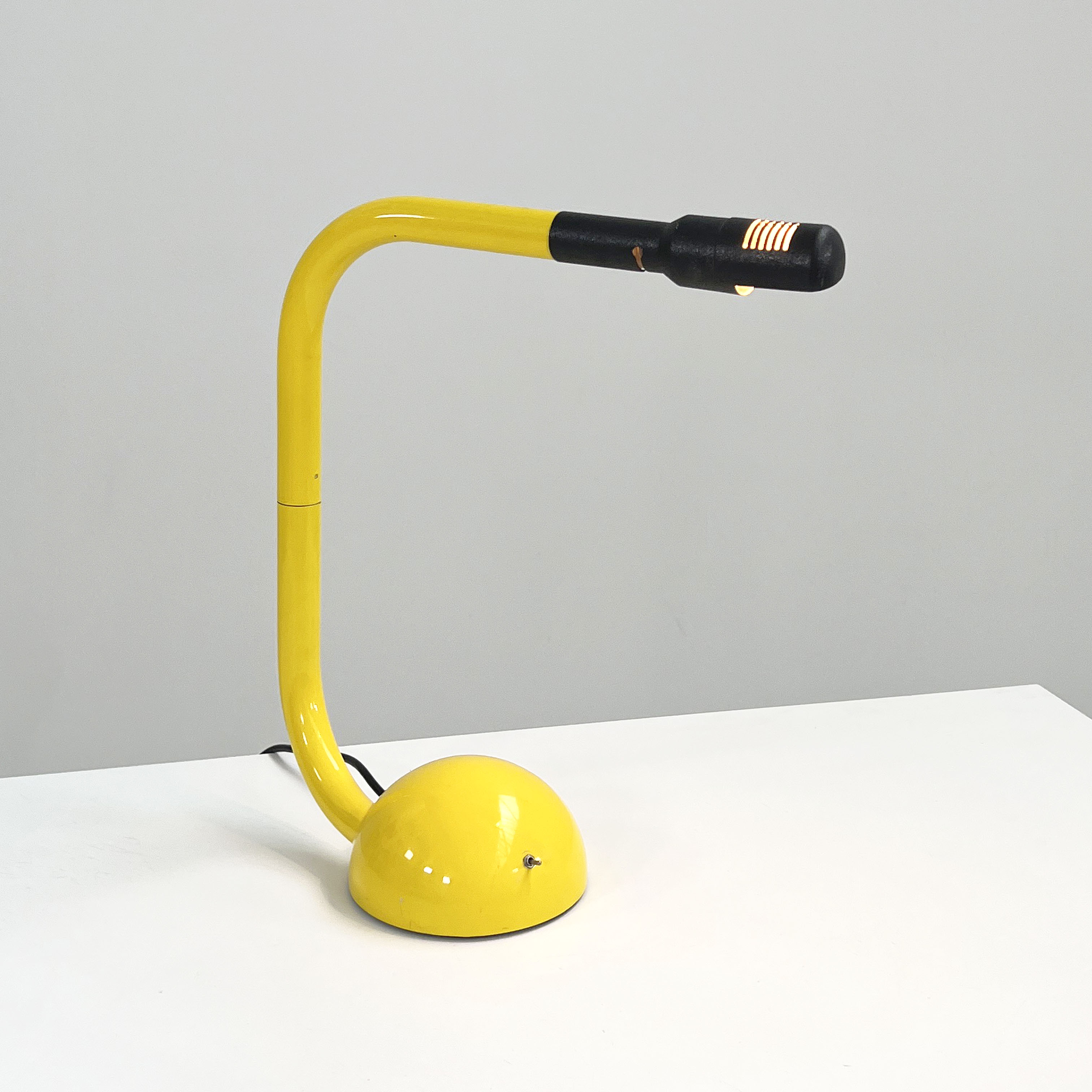 Yellow articulated desk lamp by Tronconi, 1980