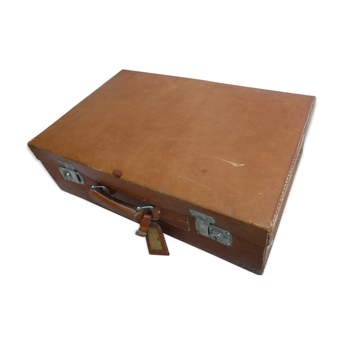 Vintage leather suitcase