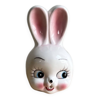 Tête de lapin céramique vintage