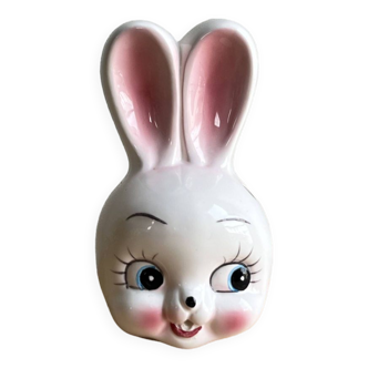 Vintage ceramic rabbit head