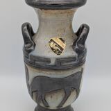 Roger Guérin (Bouffioulx) - Art Deco Vase Salt Glaze - Antelope Decor - 1930