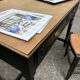 Wood and black desk
