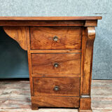 Rustic office empire era restoration in solid walnut around 1810