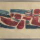 Jean bazaine, le nageur, 1951. aquatinte originale signée au crayon