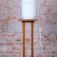 Mid-Century Table Lamp in Lacquered Metal and Opal Glass, Czech, 1960s