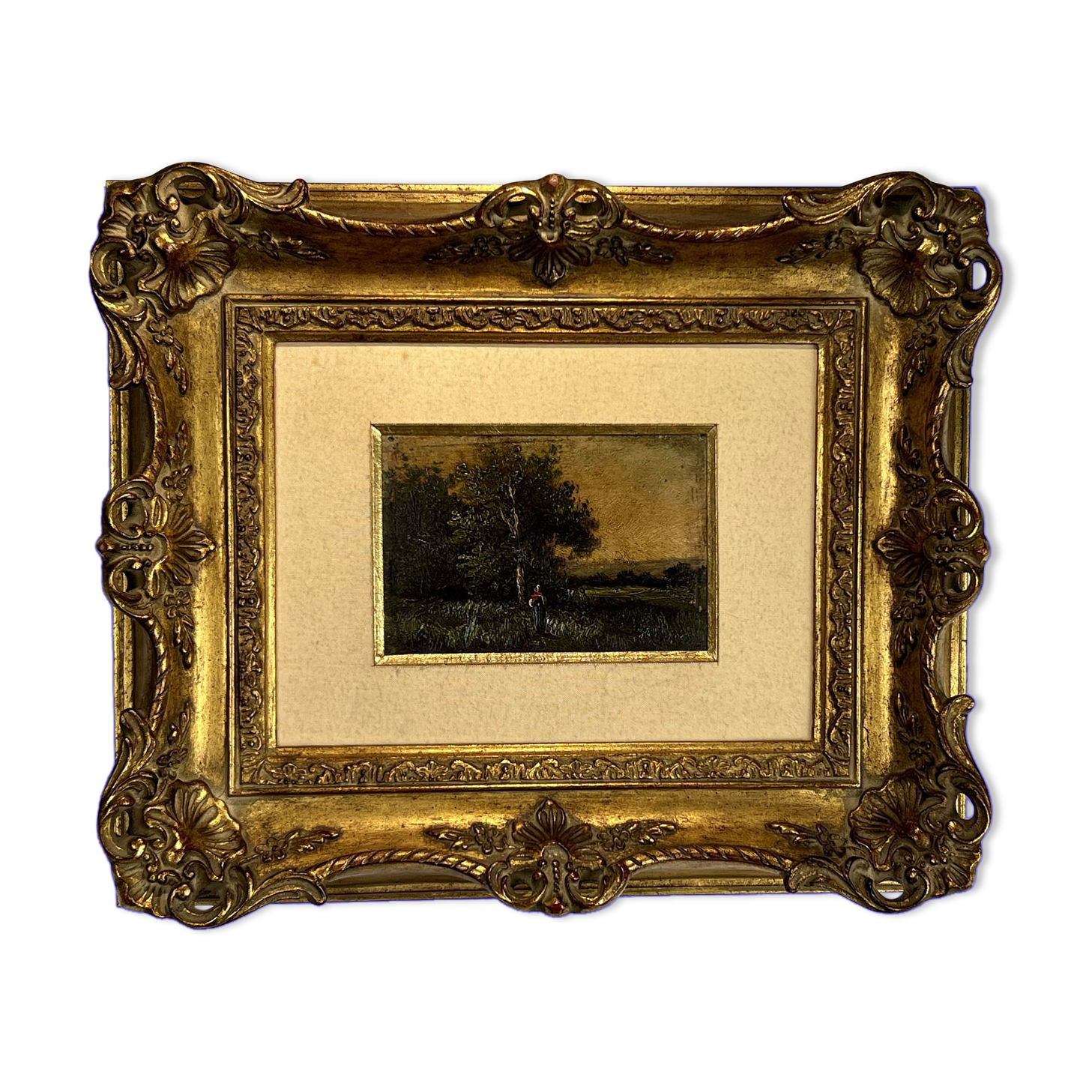 PAINTING / PAINTING / OIL ON CANVAS (PEASANT WOMAN IN THE FIELDS) WELL FRAMED 36 X 30