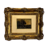 PAINTING / PAINTING / OIL ON CANVAS (PEASANT WOMAN IN THE FIELDS) WELL FRAMED 36 X 30