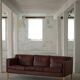Stouby Møbelfabrik, 3-seater mid-century style sofa in brown leather, made in the 1970s.