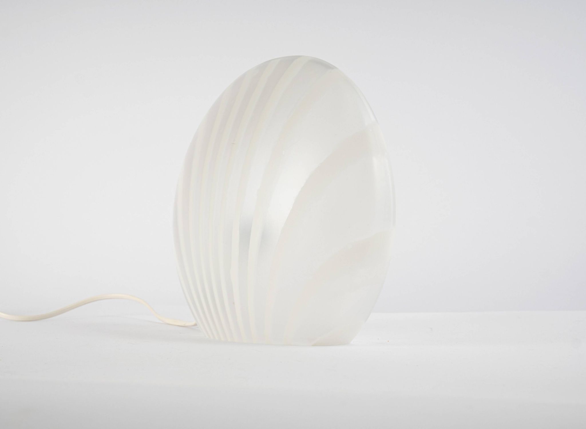 Table lamp in glass with zebra pattern by Peill & Putzler, Germany, 1970s.