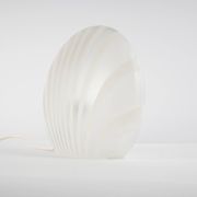 Table lamp in glass with zebra pattern by Peill & Putzler, Germany, 1970s.