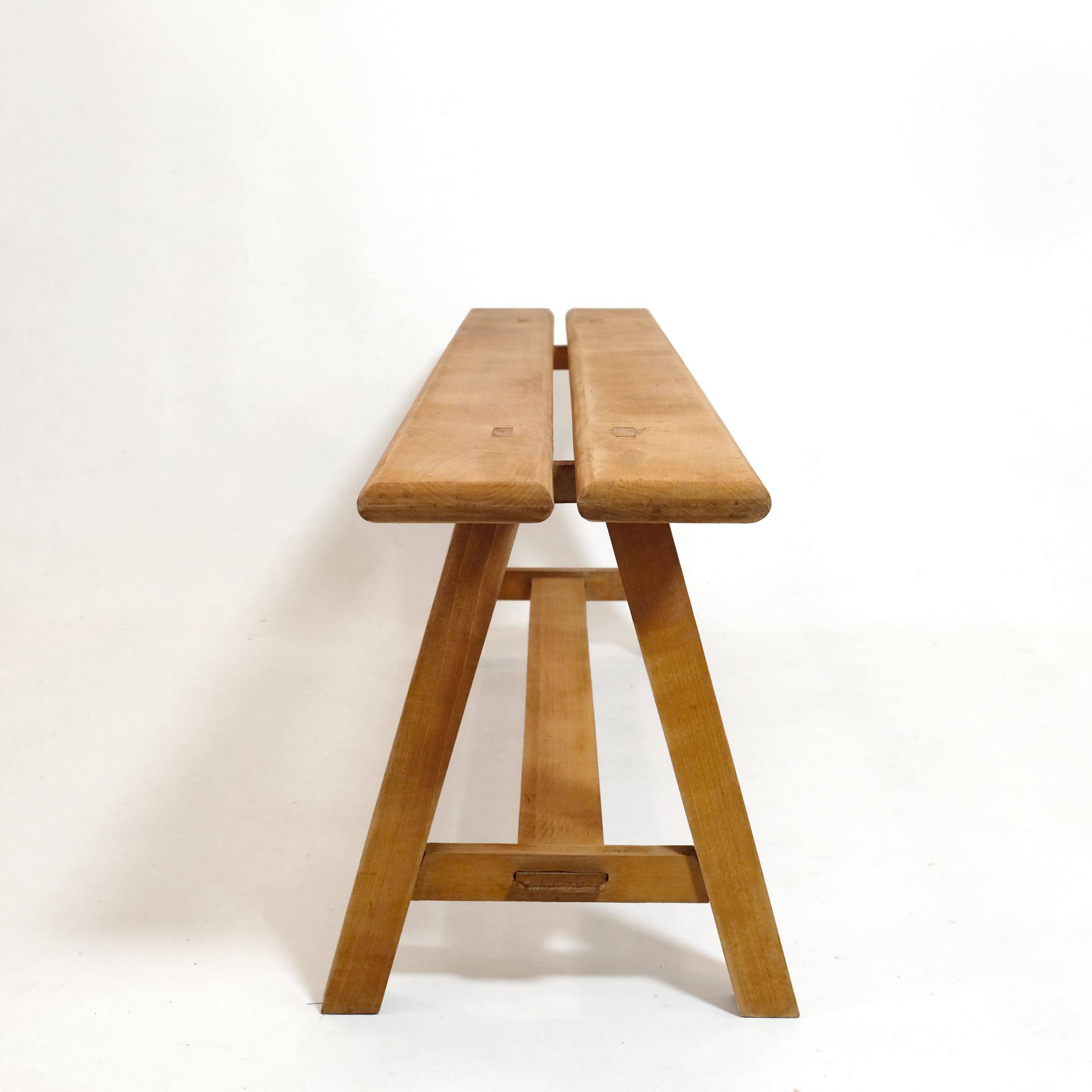 3-seater bench in solid wood from the 80s-90s.