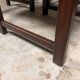 6 wooden vintage chairs dark wood rush