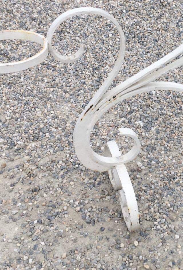 Wrought iron plant holder