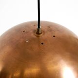 Original Italian Mid Century Modern copper dome pendant light