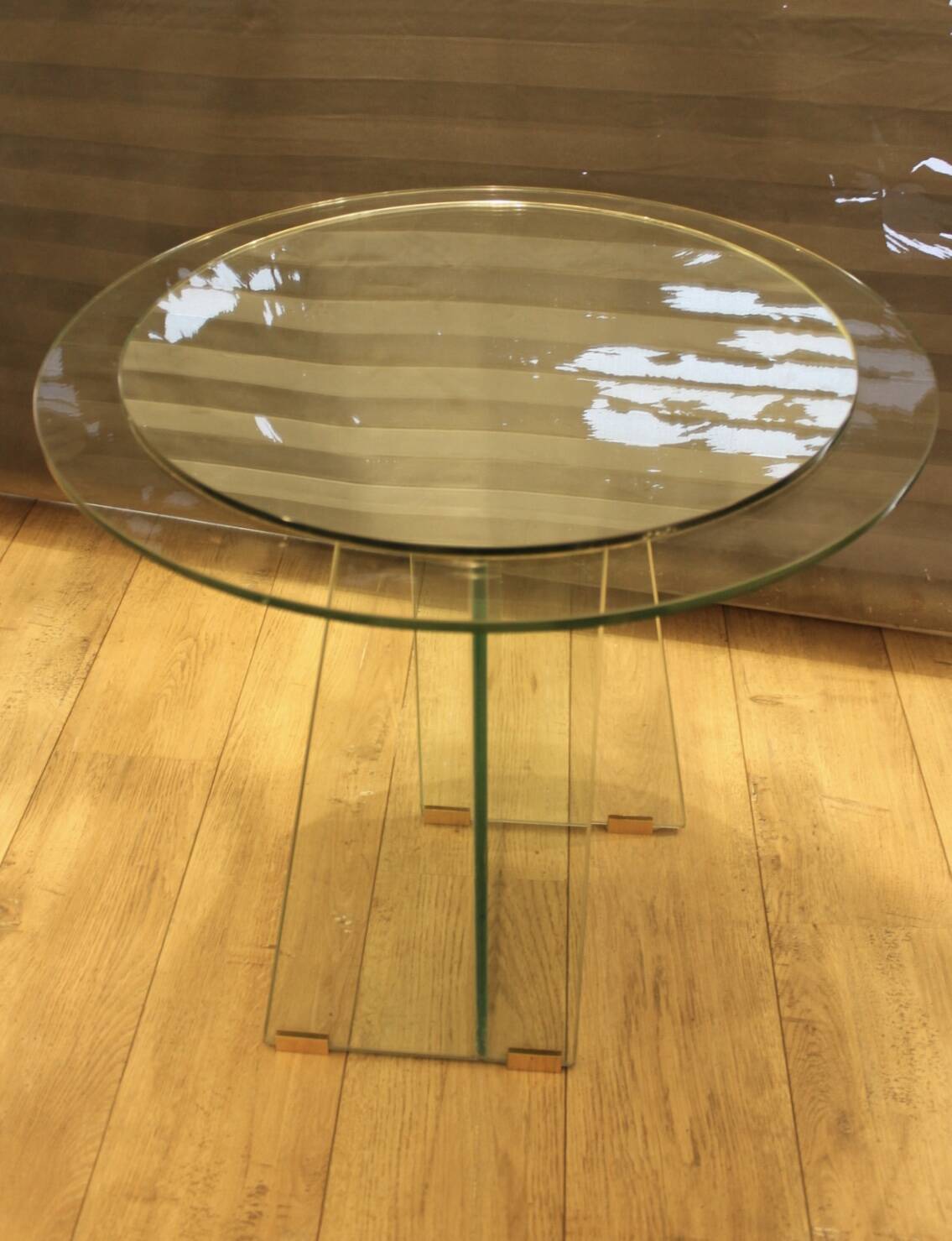 Glass gueridon, 1970