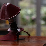 Red mushroom vintage clamp lamp