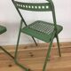 Industrial style metal terrace or garden chairs, folding