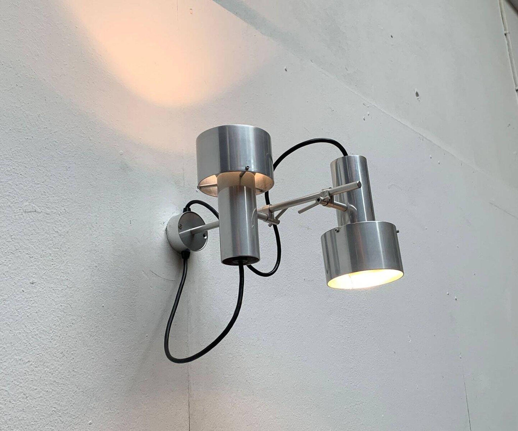 Mid-century minimalist double chandeliers FA2 by Peter Nelson for Architectural Lighting Company, England, 1960s, set of 2.