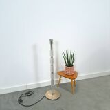 Jaren 70 glazen vloerlamp met chroom