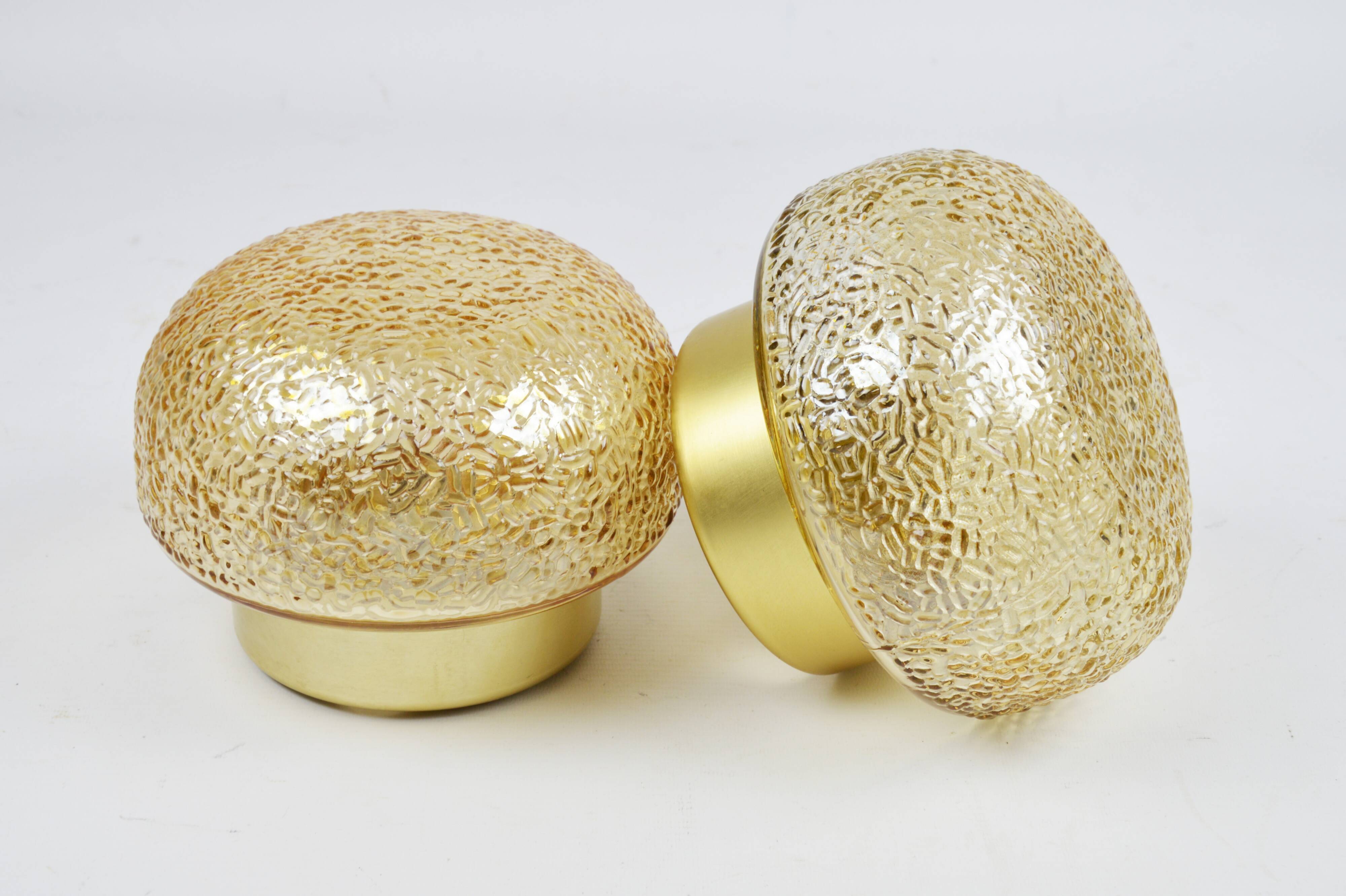 Pair of ceiling lamps, 1970s