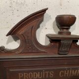 Pediment or top of furniture in natural wood XIX century