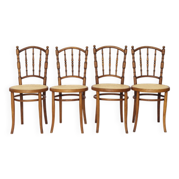 Set of 4 Josef Kohn Bentwood Chairs – Austrian Vintage 1930s–1950s, Beech