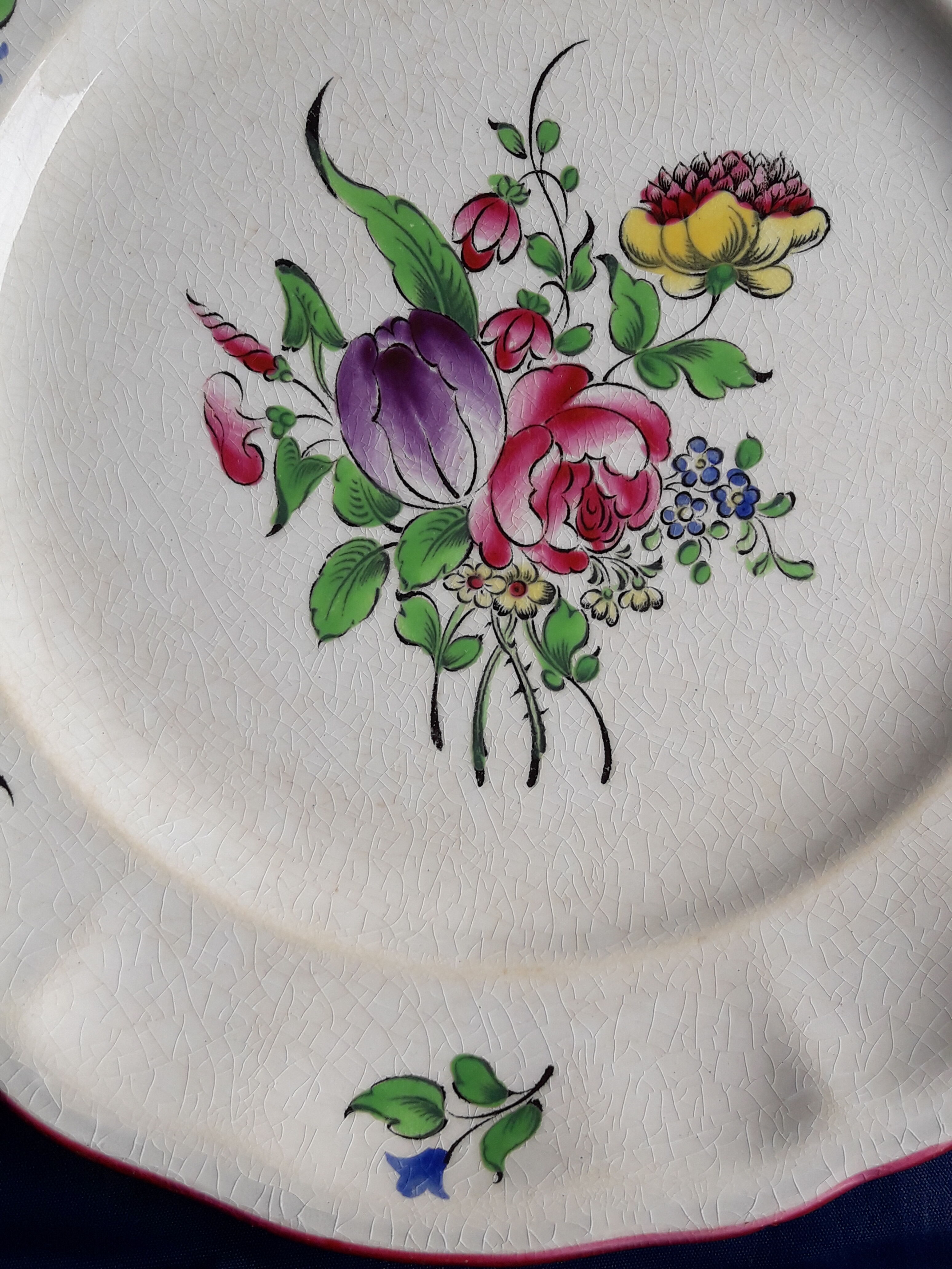 Lunéville half porcelain plate diam 22.5 cm