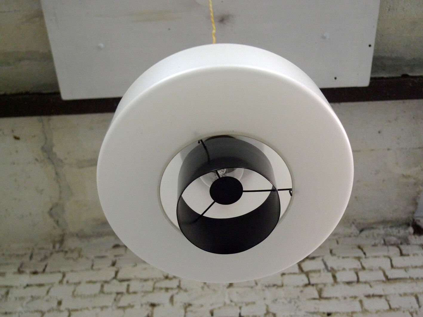 Metal and opaline pendant light, 1950