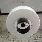 Metal and opaline pendant light, 1950