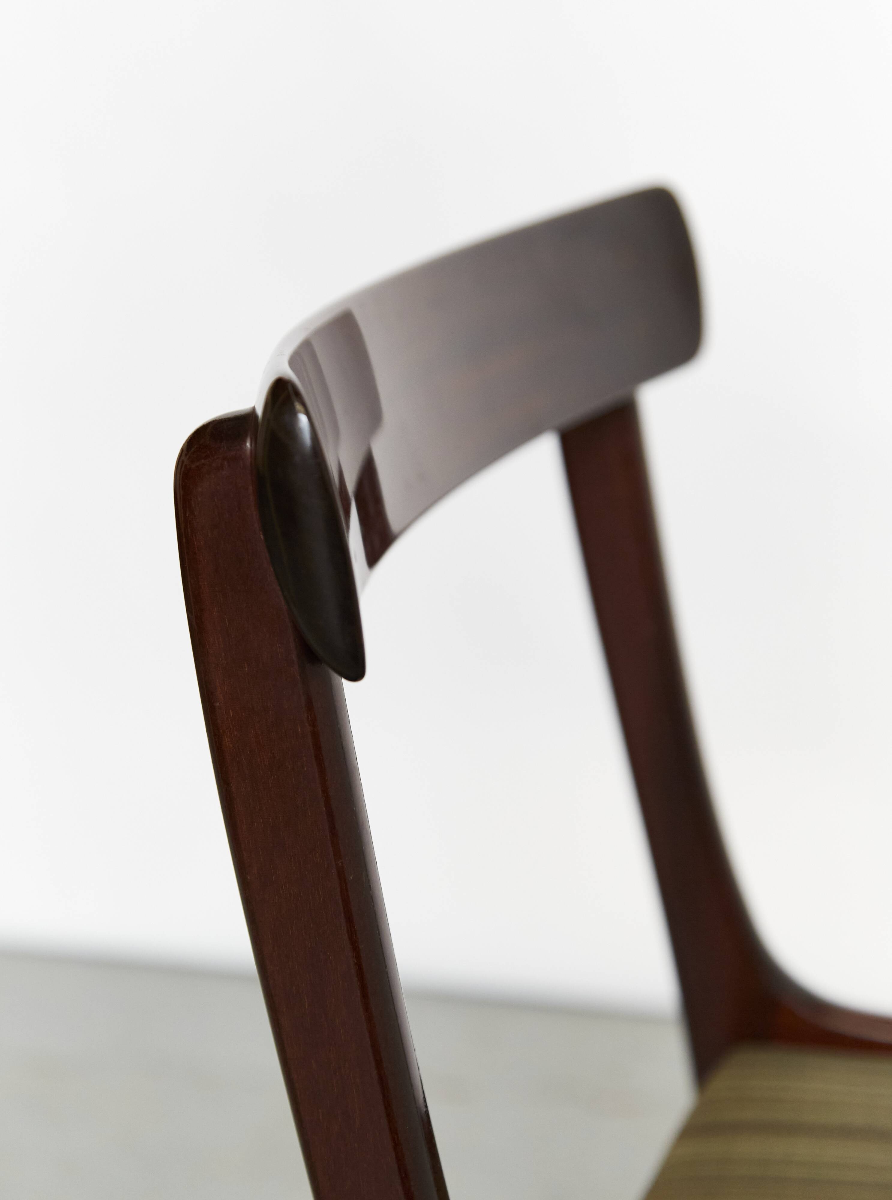 Chaise par Ole Wanscher en acajou pour Poul Jeppesens, Rungsted 1950