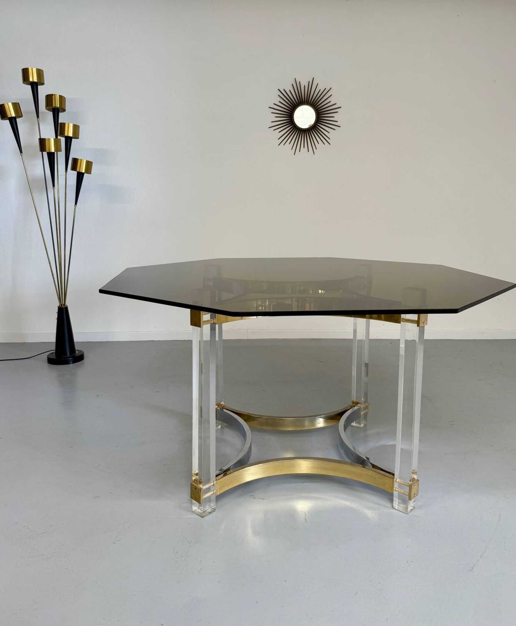Ancienne table à manger design italien d'Alessandro Albrizzi années 70