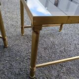 Table basse vintage plateau verre