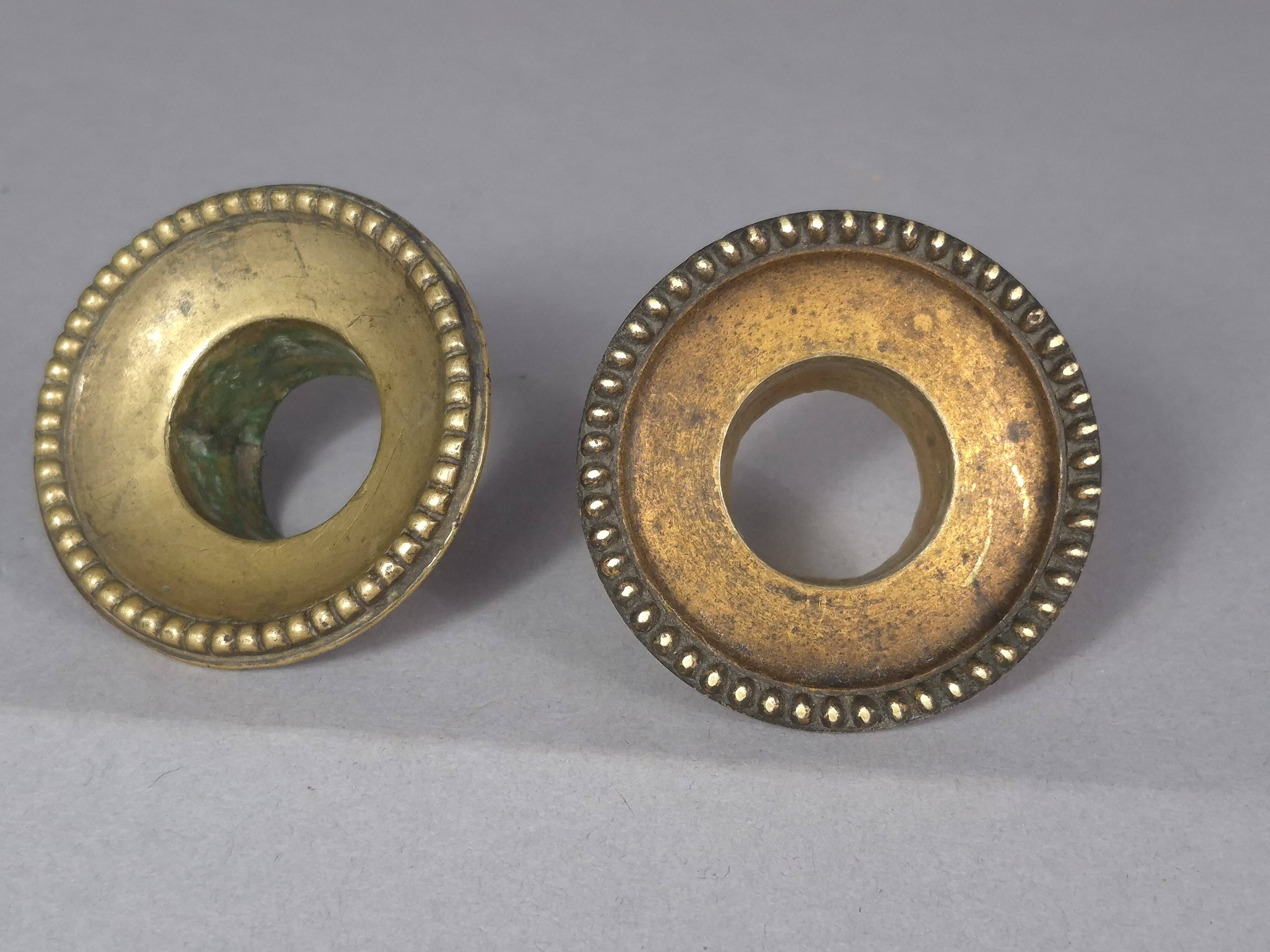 Pair of fluted bronze candlesticks Louis XVI period 27 cm