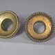 Pair of fluted bronze candlesticks Louis XVI period 27 cm