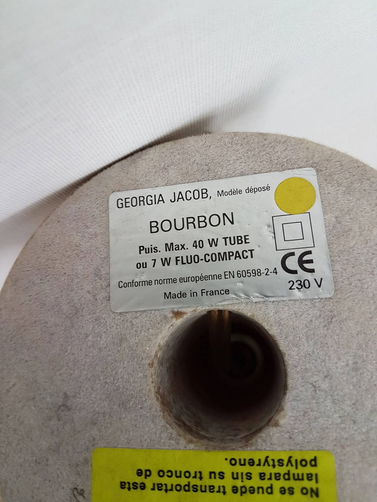 Modern draped torch table lamp Bourbon - Georgia Jacob - France