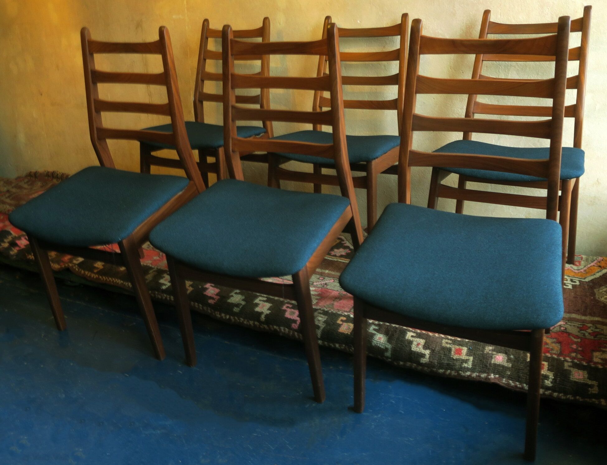 Set of 6 mid-century Danish teak dining chairs, 1960s