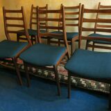 Set of 6 mid-century Danish teak dining chairs, 1960s