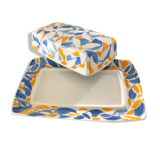 Butter dish painted by E. Monroy