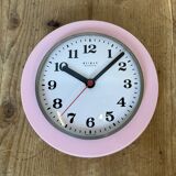 Vintage Pink East German Bakelite Wall Clock from Weimar, 1980s